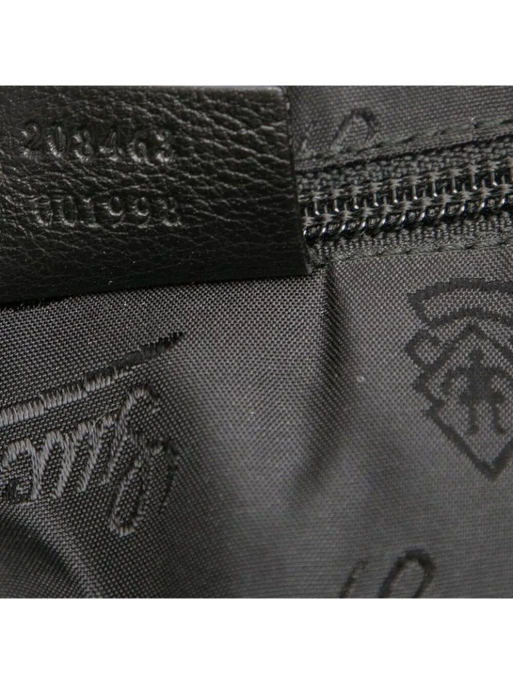 Gucci Guccissima Business Bag Fleece 2-Way Black Leather